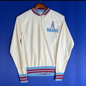 Houston Oilers NFL Vintage Quarter Zip Fanwear